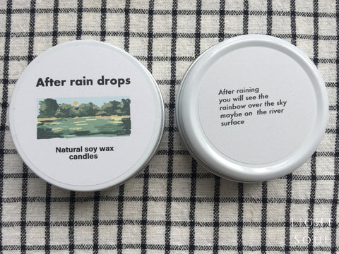 After Rain Drops Soy Wax Candle 雨後香氛大豆蠟燭